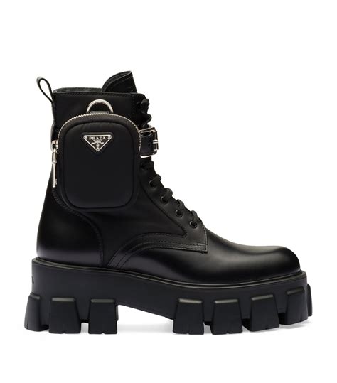 prada black riding boots|Prada black boots with pouch.